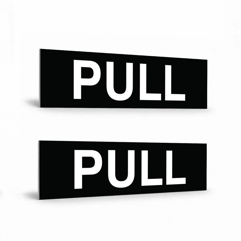 Property - Push Pull Set Black Sign