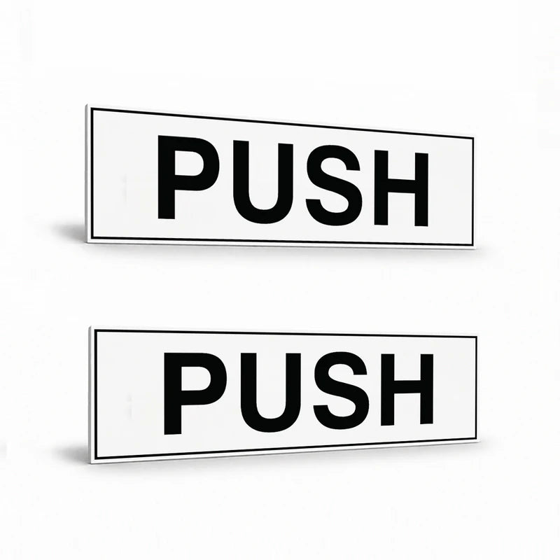 Property - Push Pull Set White Sign