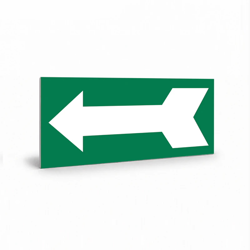 Property - White Arrow Green Background Sign