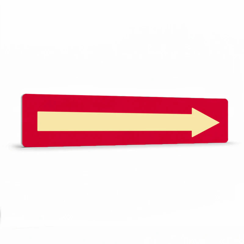 Property - Yellow Arrow Red Background narrow Sign