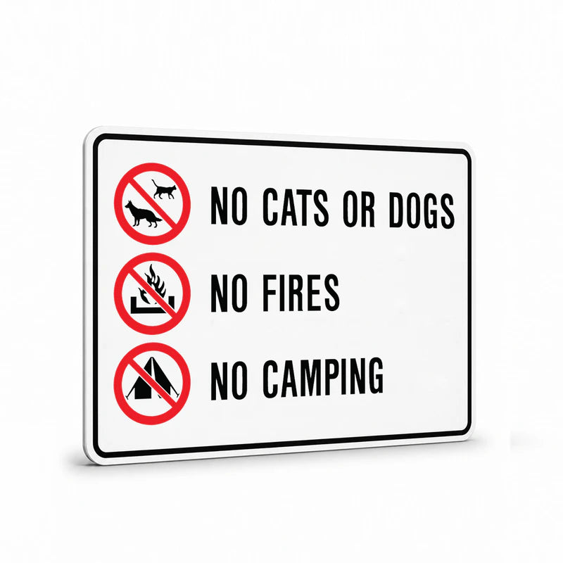 Public Area - No Cats or Dogs Sign