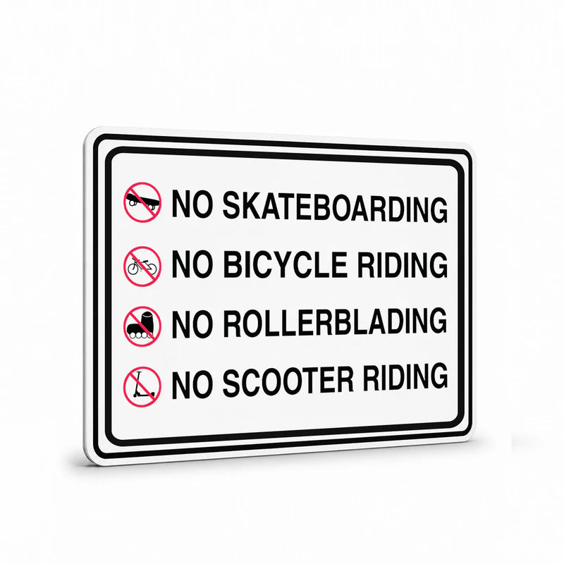 Public Area - No Skateboarding Sign