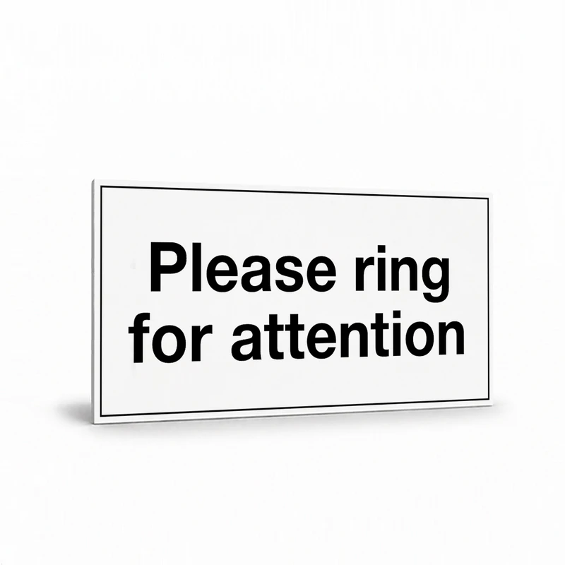Public Area - Please Ring For Attention Sign
