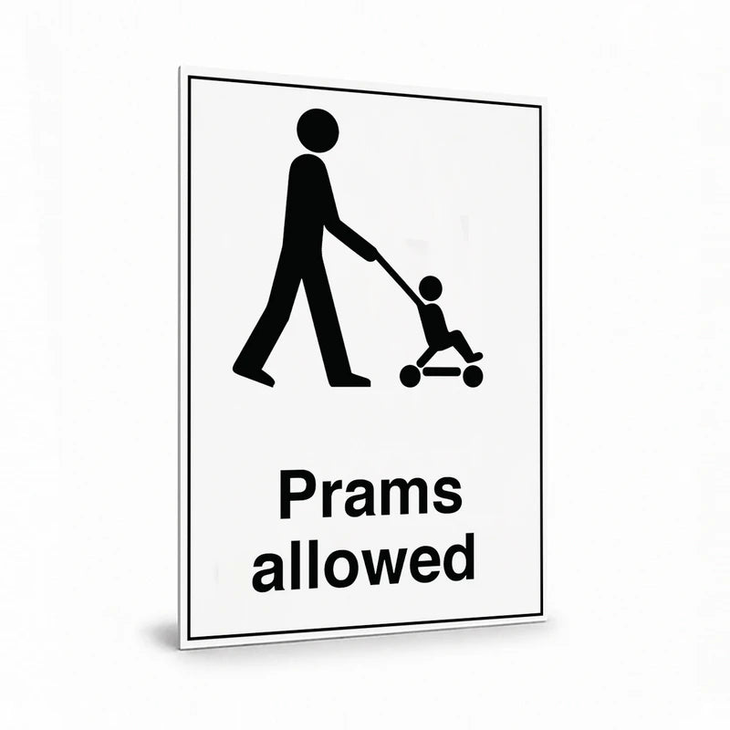 Public Area - Prams Allowed Sign