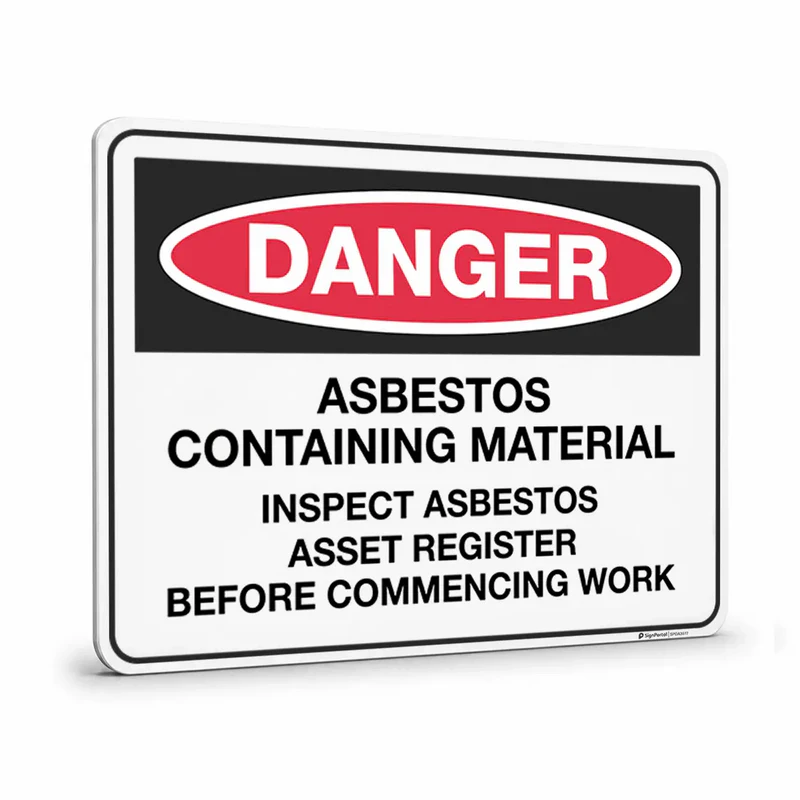 Danger - Asbestos Containing Material Sign