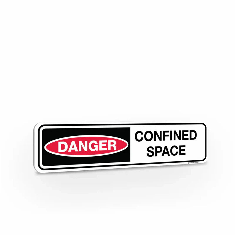 Entry and overhead - Danger Confined Space Sign