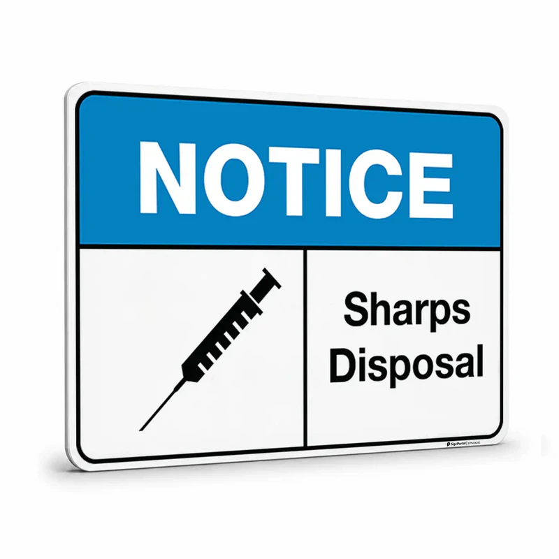 Notice - Sharps Disposal Sign
