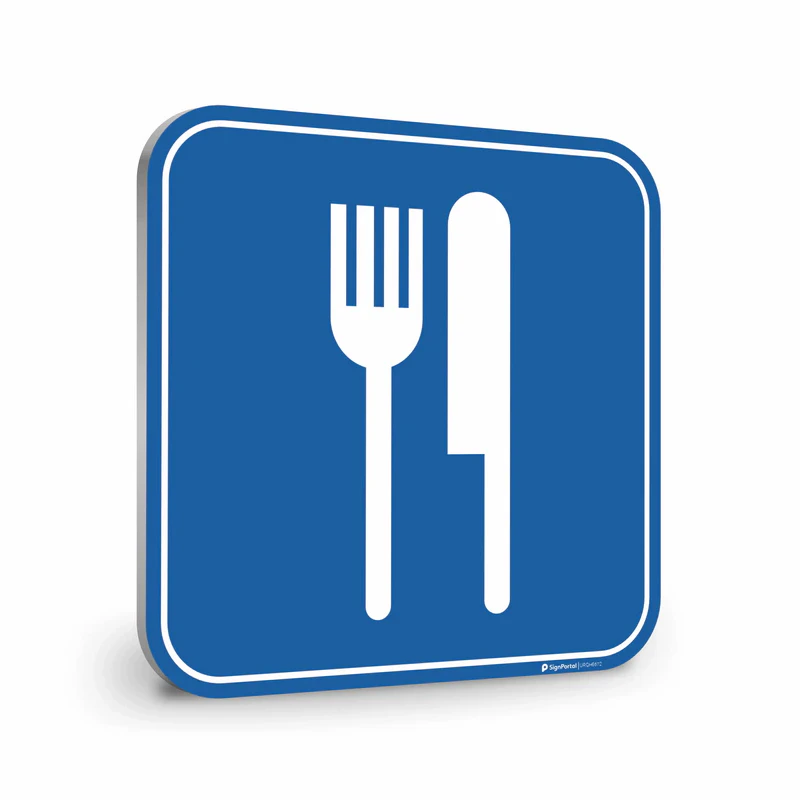 Office - Knife + Fork Graphic Sign