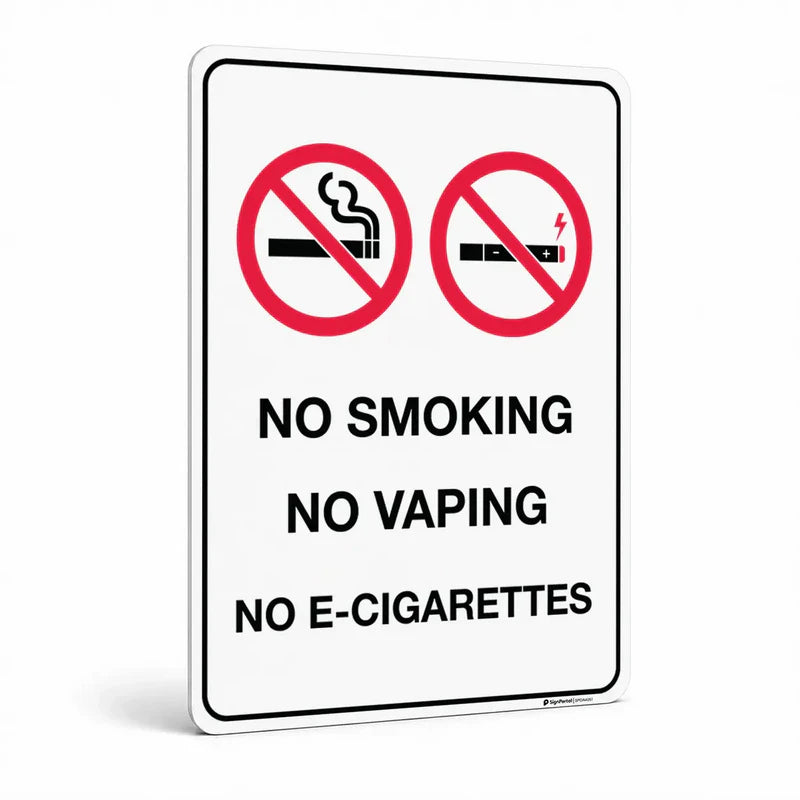 Prohibition - No Smoking, No Vaping, No E-Cigarettes Sign