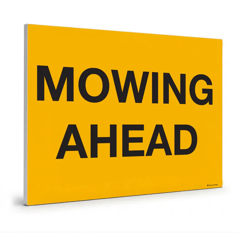 Traffic & Parking - Mowing Ahead Swing Stand Sign