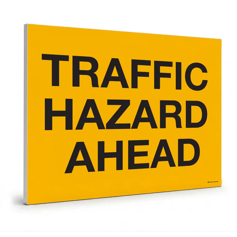 Traffic & Parking - Traffic Hazard Ahead Swing Stand Sign