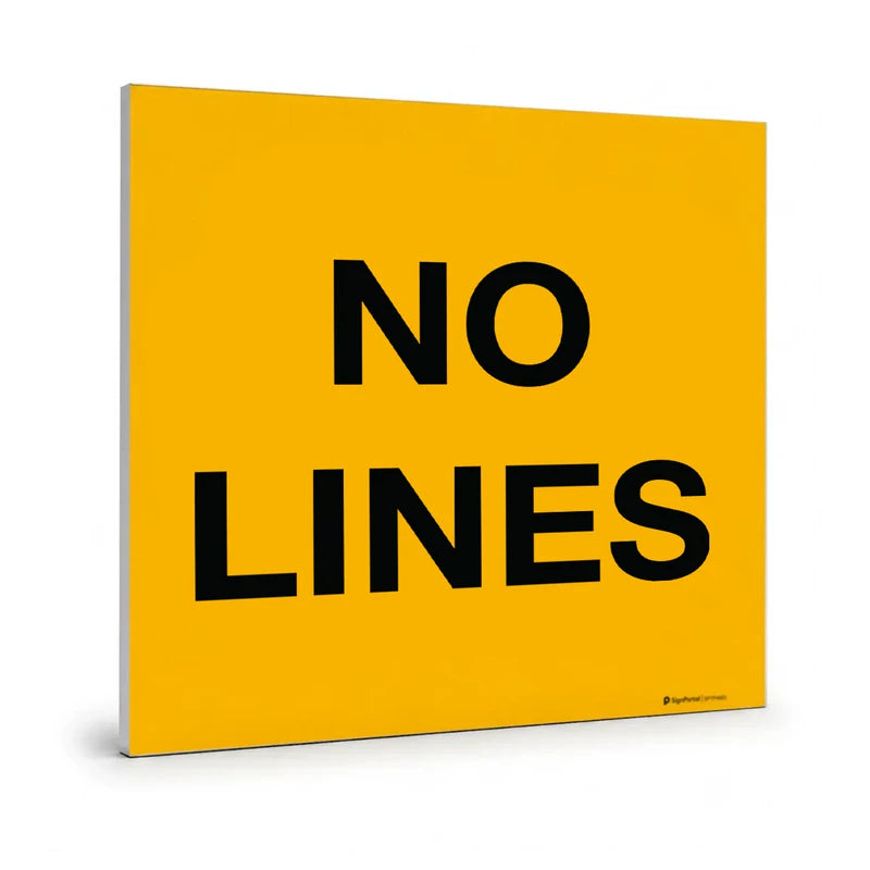 Traffic & Parking - No Lines Sign