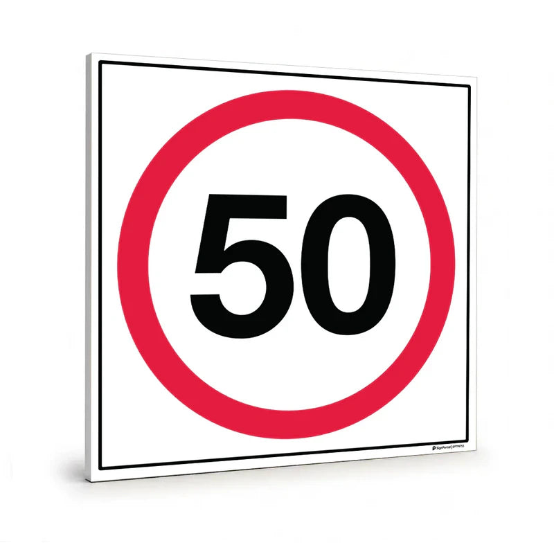 Traffic & Parking - Speed Limit 50 Sign