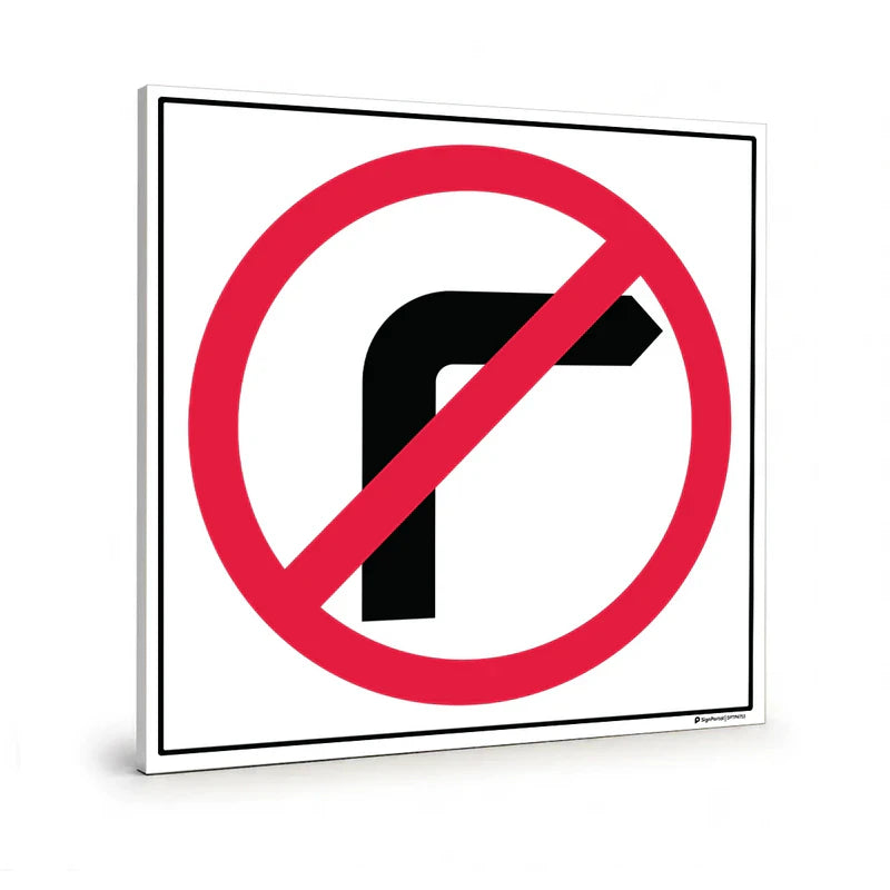 Traffic & Parking - No RIght Turn Sign