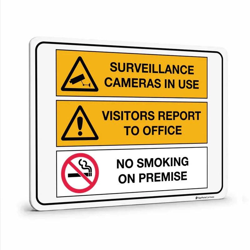 Traffic & Parking - Multiple Message - Surveillance Sign