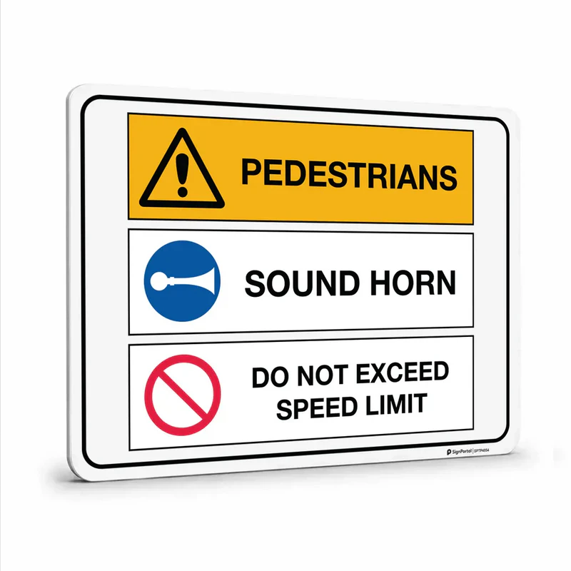 Traffic & Parking - Multiple Message - Pedestrians Sign