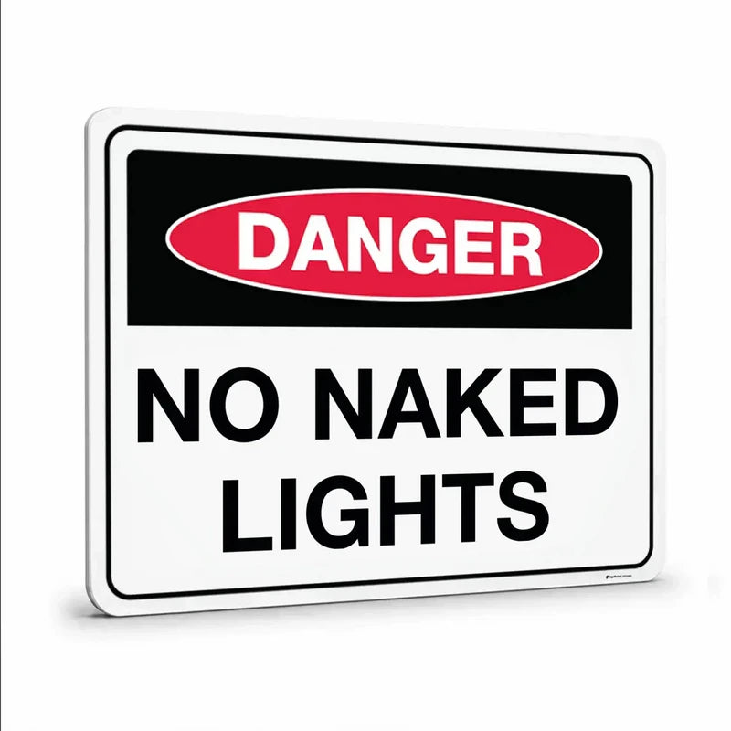 Truck mining
construction - Danger No Naked Lights Sign