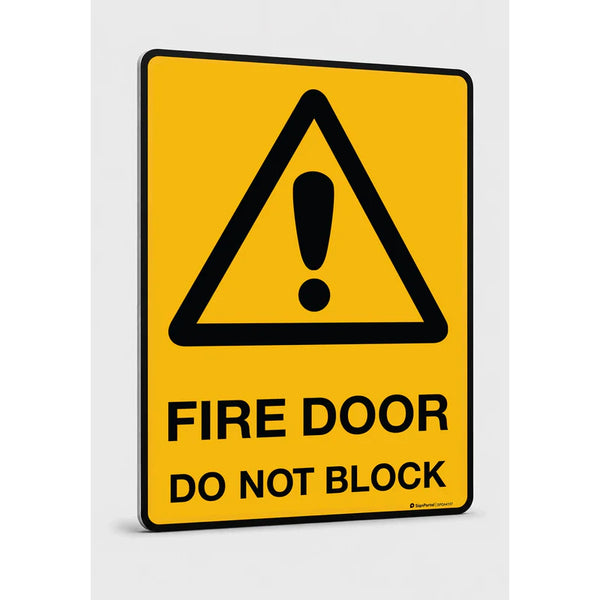 Warning - Fire Door Do Not Block Sign