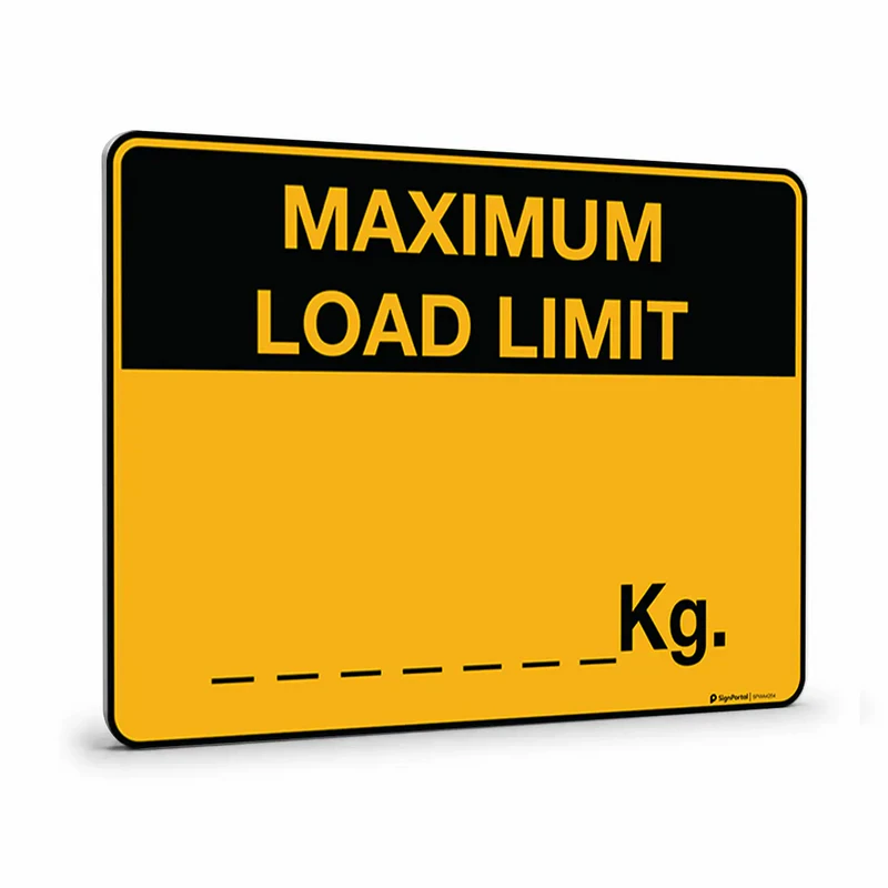 Warehouse & floor - Maximum Load Limit__Kg Sign