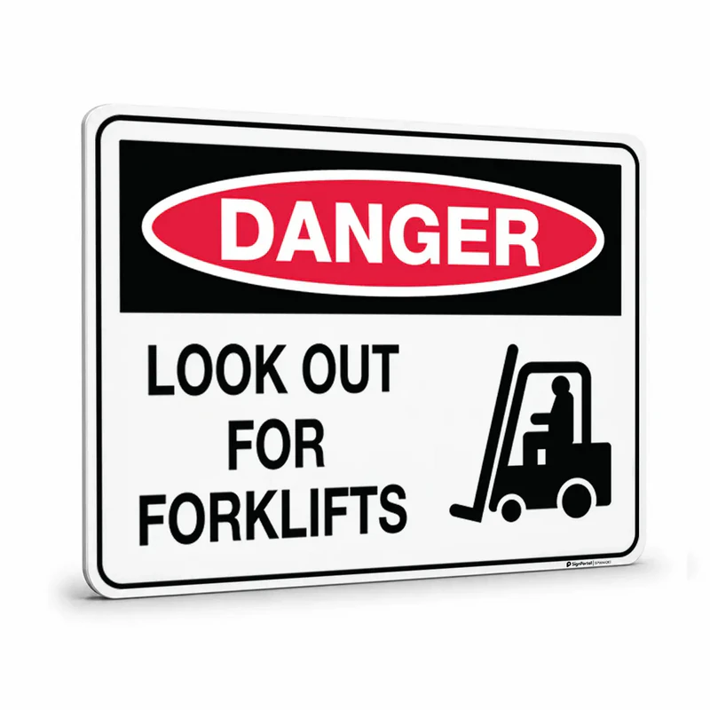 Warehouse & floor - Look Out For Forklifts Sign