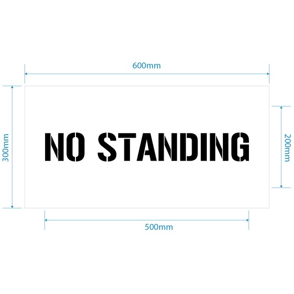 No Standing Stencil for Traffic and Pavement Marking