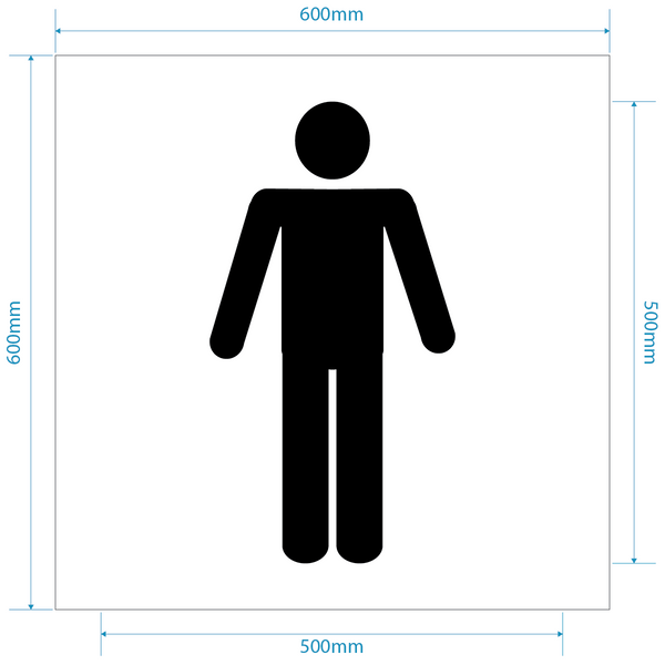 Male Stencil for Restroom & Amenities Marking