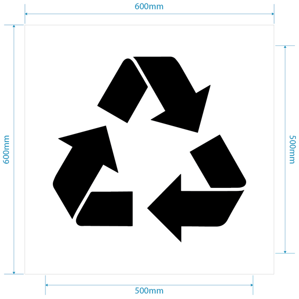 Recycle Stencil for Waste and Sustainability Marking
