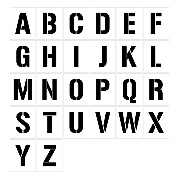 Uppercase Letter Stencils (A-Z Set)