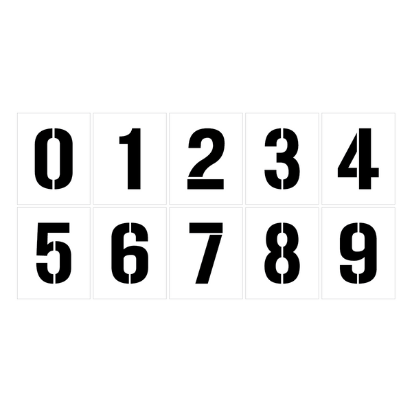 Number Stencils (0-9 Set)