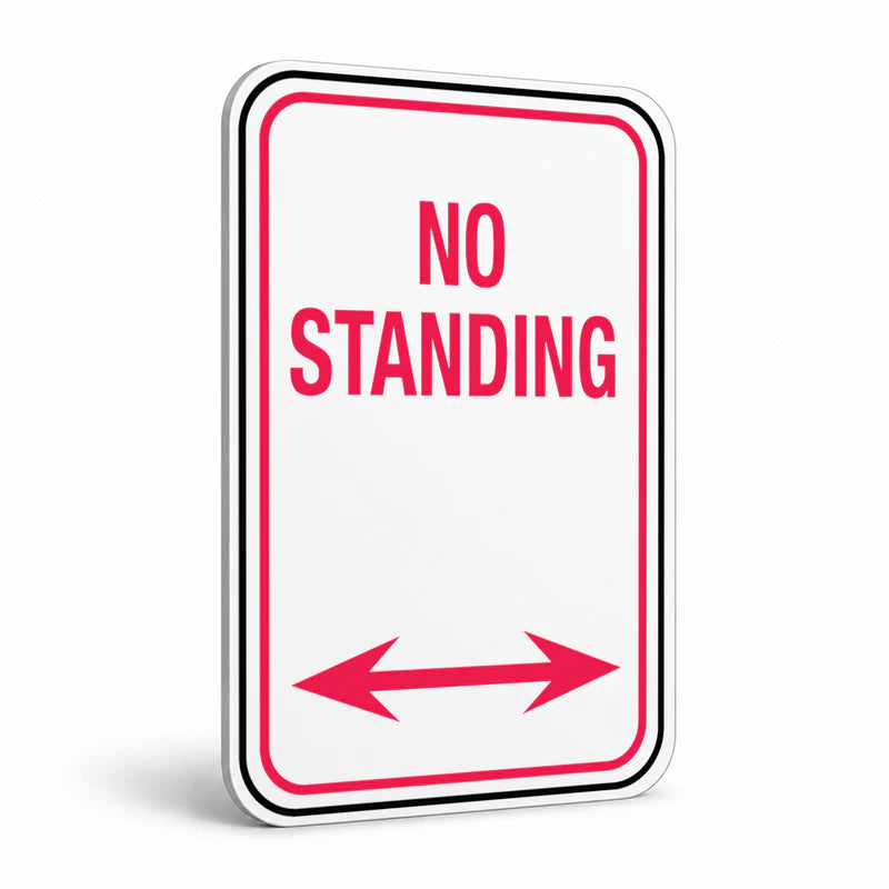 Traffic And Parking - No Standing Double Arrow Sign