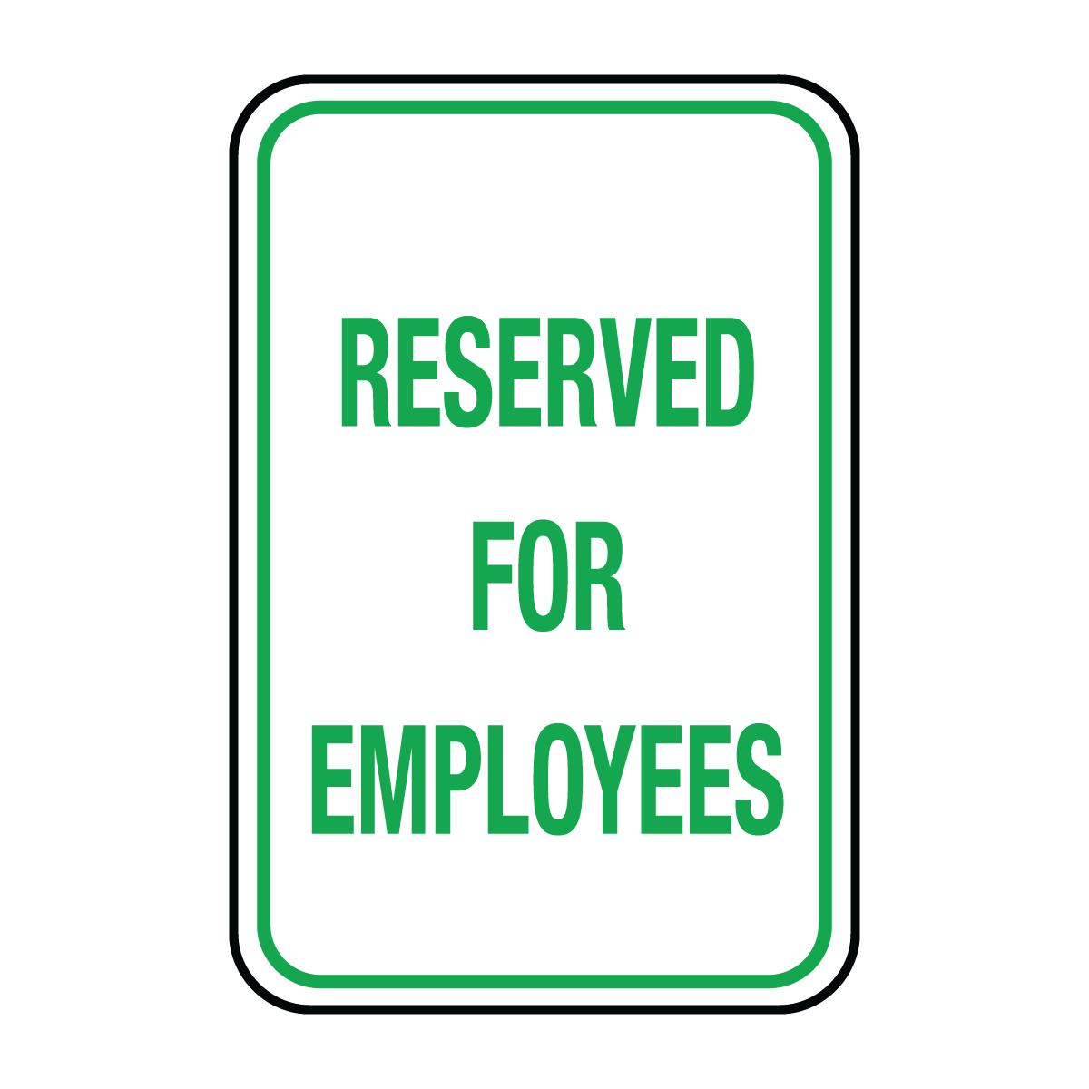 Traffic And Parking - Reserved For Employees Sign