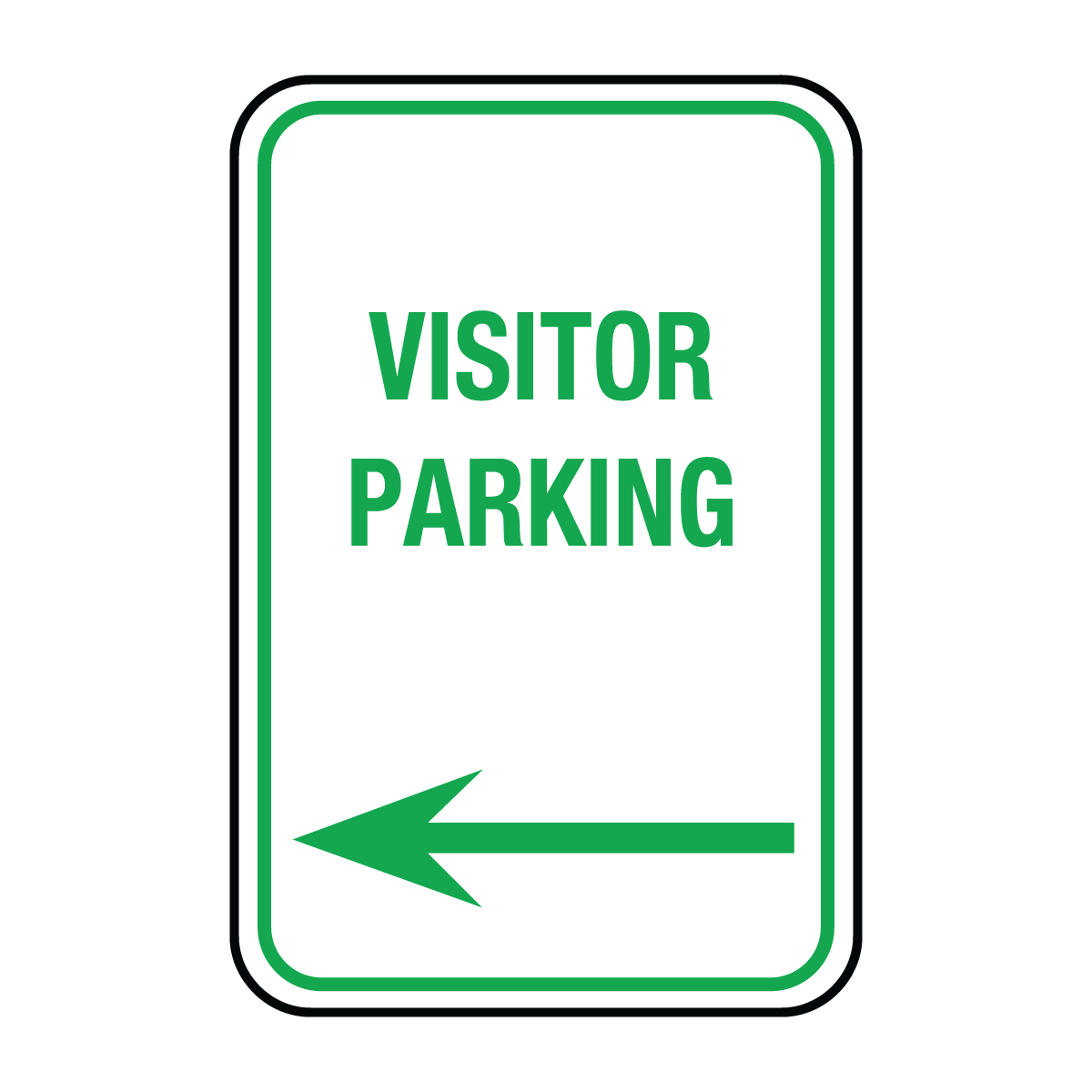 Traffic And Parking - Visitor Parking Left Arrow Sign
