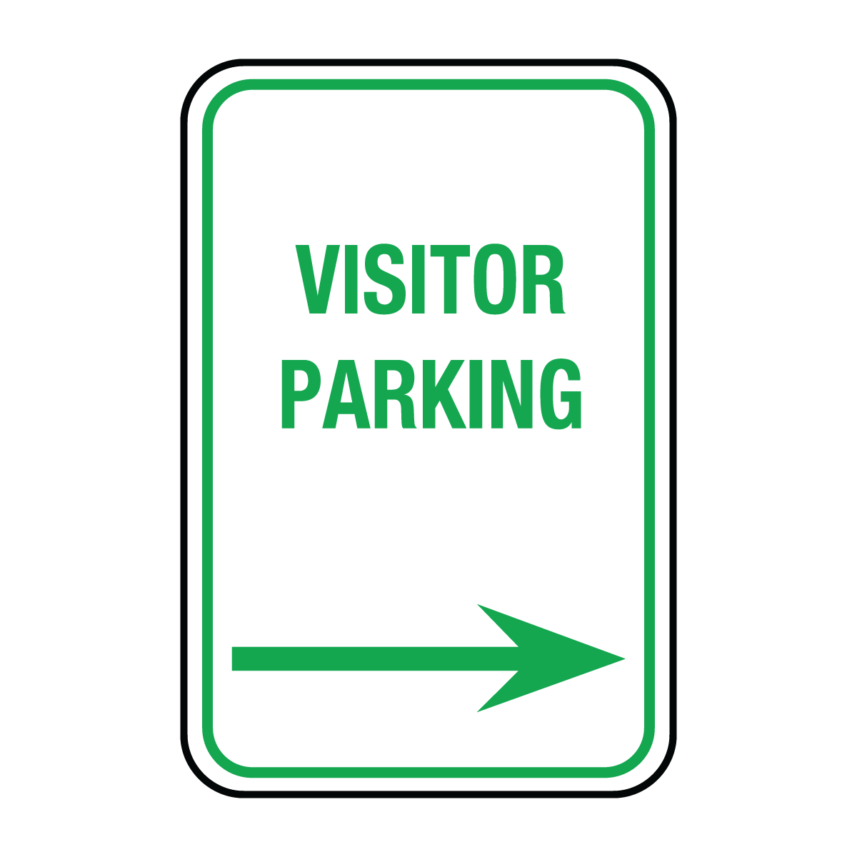 Traffic And Parking - Visitor Parking Right Arrow Sign