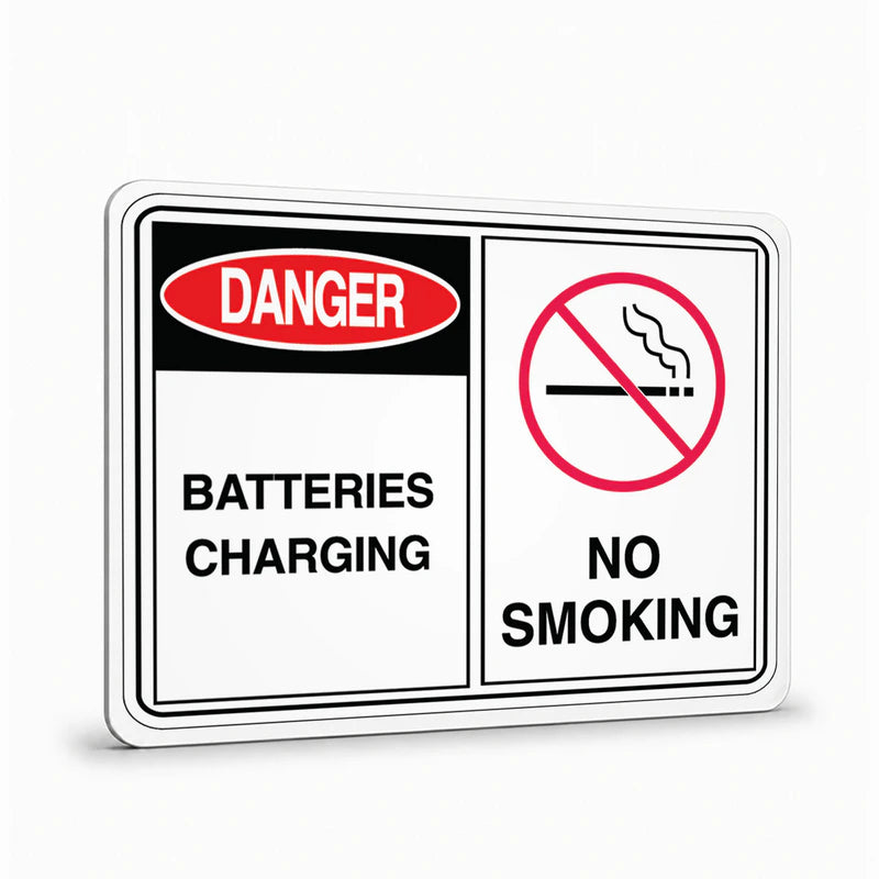 Warehouse And Floor - Batteries Charging No Smoking Signs