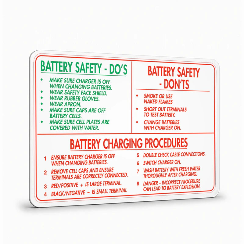 Warehouse And Floor - Battery Safety - Dos Signs