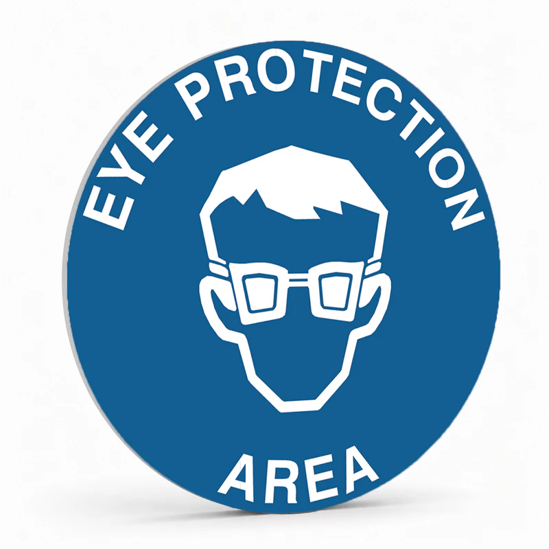 Warehouse And Floor - Eye Protection Area Stickers