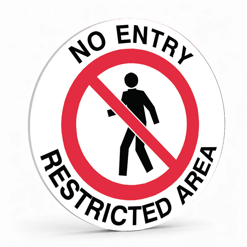Warehouse And Floor - No Entry Restricted Area Stickers