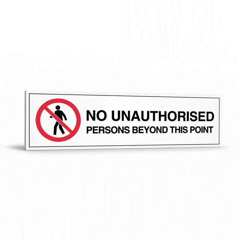 Warehouse And Floor Overhead - No Unauthorised Persons Signs