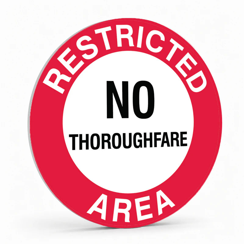 Warehouse And Floor - Restricted Area No Thoroughfare Stickers