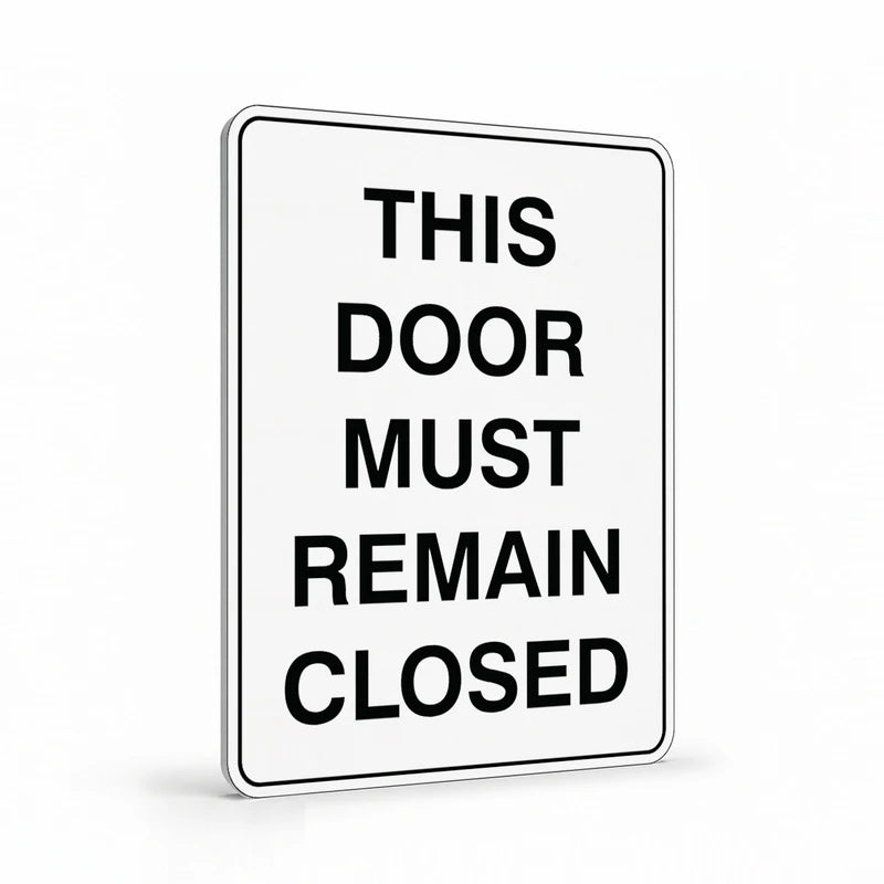 Warehouse And Floor - This Door Must Remain Closed Signs