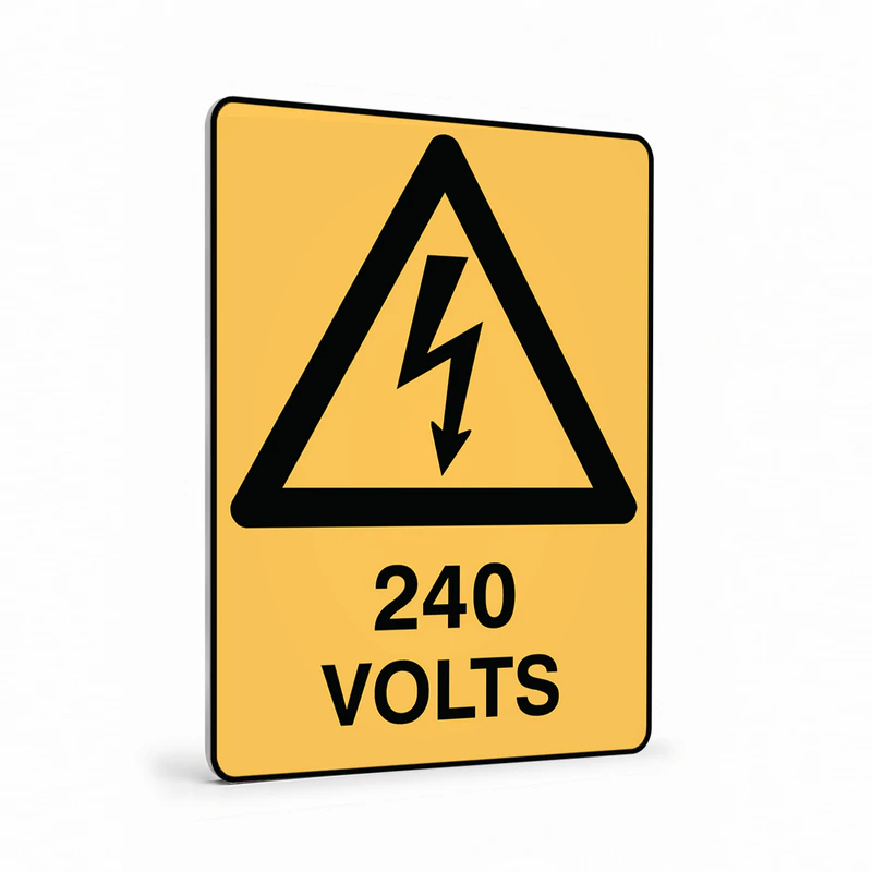 Warning - 240 Volts Sign