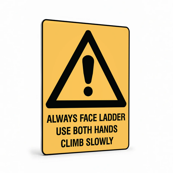 Warning - Always Face Ladder Sign