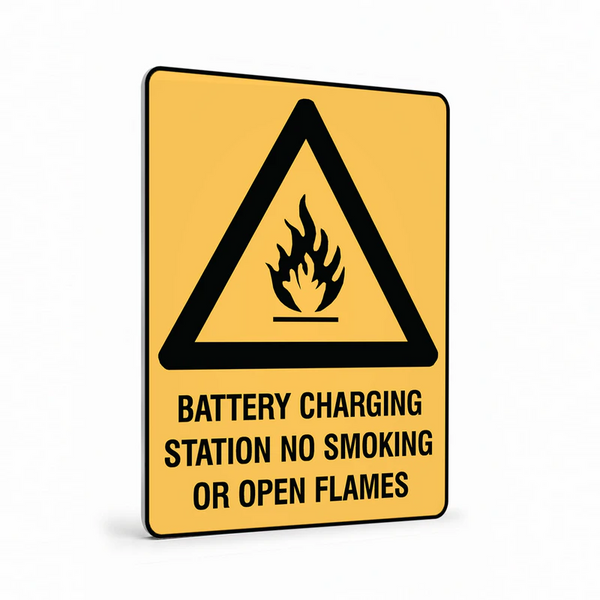 Warning - Battery Charging Sign