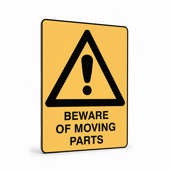 Warning - Beware Of Moving Parts Sign