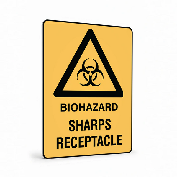 Warning - Biohazard Sharps Sign