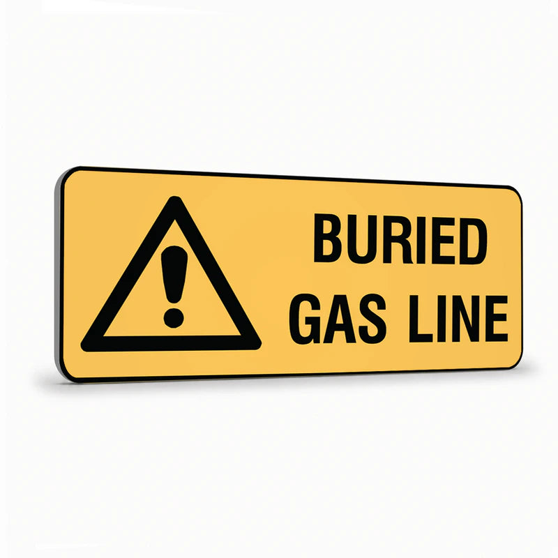 Warning - Buried Gas Line Sign
