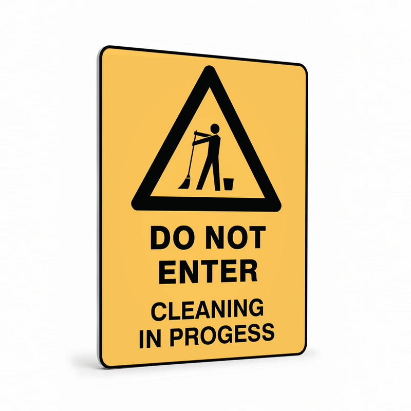 Warning - Do Not Enter Cleaning Sign