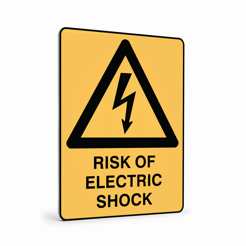 Warning - Risk Of Electric Shock Sign
