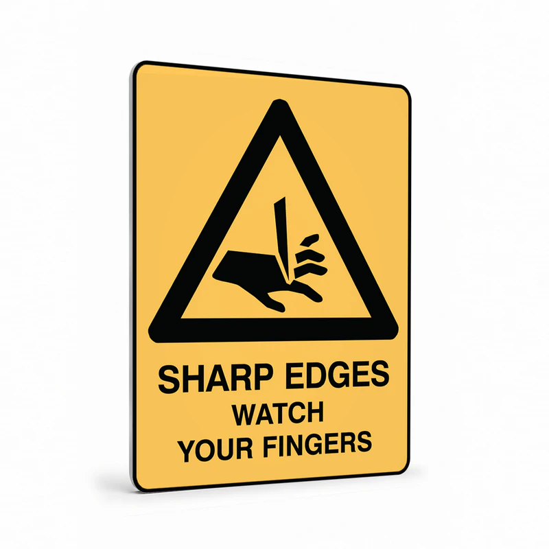 Warning - Sharp Edges Sign