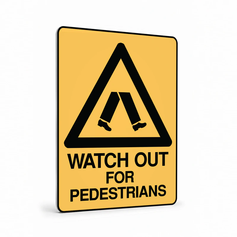 Warning - Watch Out For Pedestrians Sign